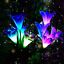 Waterproof Decor Lamp Yard LED Solar Lily Flower Garden Stake Light Outdoor Path