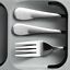 Cutlery Spoon Organiser Tray Insert Utensil Divider Kitchen Drawer Compact Box