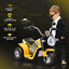 Kids 6V Electric Motorcycle Ride-On Toy Battery 18 - 36 Months Yellow