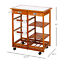 Rolling Kitchen Trolley Cart Wine Rack Storage 2 Drawers Buffet Table Countertop