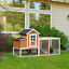 76&quot; Wooden Chicken Coop with Safe Non-Polluting Materials, Poultry Cage 196393071106