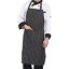 Men Women Bib Apron with Pocket Kitchen Cooking black &amp; white STRIPES Apron