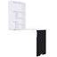 HOMCOM Wall Mounted Desk Storage Organizer Black Board