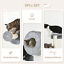 5PCs Cat Wall Shelves with Condo, Scratching Post, Jumping Platform, Cushion