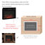 Electric Fireplace Insert, Recessed Fireplace Heater with Realistic Log Flames