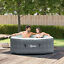 4-6 Person Inflatable Portable Hot Tub for Outdoor w/ Pump, 108 Jets Grey