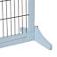 72&quot; Extra Wide Freestanding Pets Gate, No-Mount Adjustable Barrier, Blue-grey 196393066614