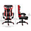 High Office Chair Back Racing Reclining w/ Pillow Lumbar Height Adjustable Red