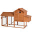 Deluxe Backyard Wood Poultry Chicken Coop Hen House Hutch Nesting Box w/Wheels