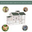 71&quot; Wooden Elevated Chicken Coop with Removable Tray and Nesting Box, White 842525153072