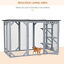 Cat Cage Wooden Pet Enclosure with Waterproof Roof, Platforms, Lock, Grey 842525170734