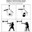 Wall Mount MMA Boxing Speed Trainer, Adjustable Punching rotating Bar, Black