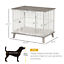 Wooden Dog Crate with Surface, Stylish Pet Kennel, Magnetic Doors, Grey 196393066478