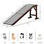 Pet Bed Ramp w/ Non-Slip Carpet &amp; Top Platform Older Dogs, 77lb. Weight Limit 842525175449