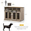 Large or Small Dog Cage w/ Shelves Sliding Doors, Fancy Puppy Furniture