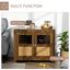 Small to Medium Sized Dog Kennel Furniture Indoors with Rattan and Double Doors