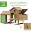 59&quot; Wooden Outdoor Hen House Small Animal Livestock Cage Enclosure with Run 842525157551