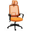 Mesh Office Chair High Back Swivel Task Chair w/ Rotate Headrest, Orange