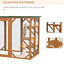 Cat Cage Wooden Pet Enclosure with Waterproof Roof, Platforms, Lock, Orange 196393161371