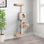 4-Level Wall Mounted Cat Tree Activity Play Center w/ Condo Bed Scratching Posts 196393066645