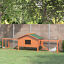 Double Level Rabbit Cage Exclosure w/ Ramp Run, Asphalt Roof for Outdoor Use 700729269978