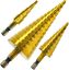 3 Pcs Titanium Nitride Coated Drill Set Steel for iron, aluminum plate NEW K