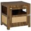 Wood Dog Crate Kennel End Table Furniture W/ Cushion for XS Dogs Indoor Walnut