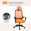 Mesh Office Chair High Back Swivel Task Chair w/ Rotate Headrest, Orange