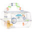 Plastic Hamster Cage with Tubes and Tunnels, 2-Level Small Animal Habitat 196393257135