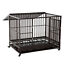 42&quot; Heavy Duty Steel Dog Crate Kennel Pet Cage w/ Wheels 842525120388