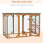 Cat Cage Wooden Pet Enclosure with Waterproof Roof, Platforms, Lock, Orange 196393161371