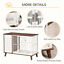 Wooden Dog Crate with Surface, Stylish Pet Kennel, Magnetic Doors, Brown 196393066522