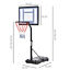 3.6/4.3ft Adjustable Basketball Hoop Backboard  w/ Wheels