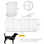 24&quot; Wooden 4 Panel Pet Gate, Folding Dog Safety Fence for Smaller Dogs, White 196393070871