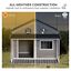 Outdoor Wooden Raised Cabin Dog House w/ Porch, Medium/Large, 53 Lbs., Grey 196393165737