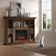 Electric Fireplace Insert, Recessed Fireplace Heater with Realistic Log Flames