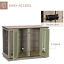 Dog Crate Furniture Side Table W/ Divider Panel 2 Front Doors Double Locks