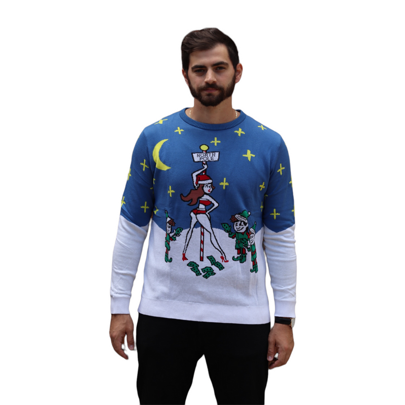 Stripper Pole Ugly Christmas Sweater