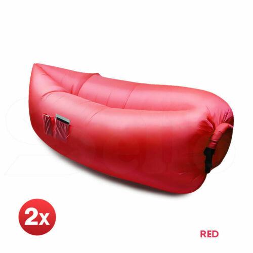 Inflatable Swimming Pool Air Sofa Lounge Sleeping Bag Bed Beach Couch Black