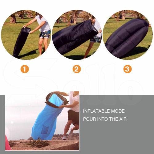 Inflatable Swimming Pool Air Sofa Lounge Sleeping Bag Bed Beach Couch Black